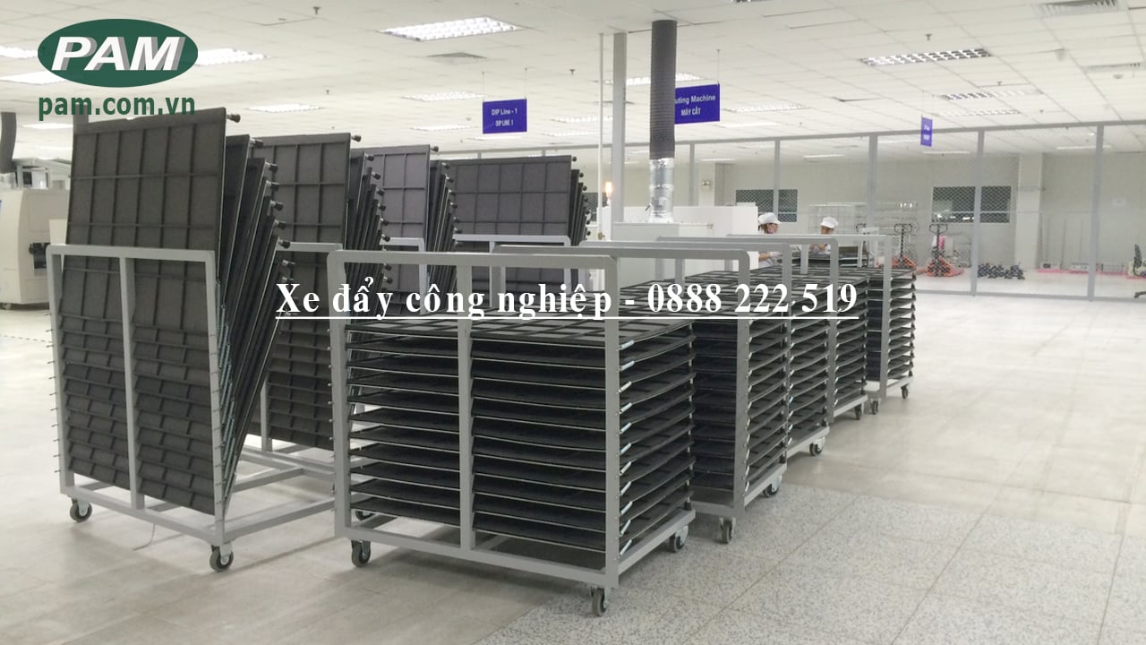 Xe đẩy hàng linh kiện điện tử nhiều tầng